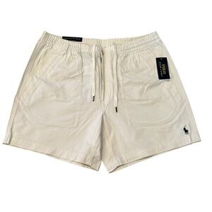 NWT Polo Ralph Lauren -Men's Cream Classic Fit-Stretch Prepster 6” Shorts- Sz XL